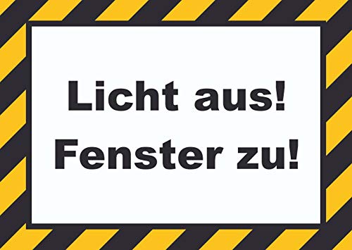 Licht aus Fenster zu Schild A6 Rückseite selbstklebend von HB-Druck