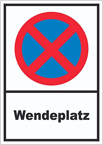 Parken verboten Wendeplatz Aufkleber A2 (420x594mm) von HB-Druck