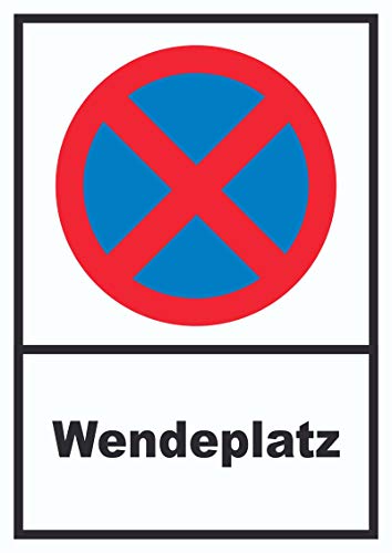 Parken verboten Wendeplatz Schild A3 (297x420mm) von HB-Druck