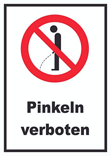 Pinkeln verboten Schild A4 (210x297mm) von HB-Druck