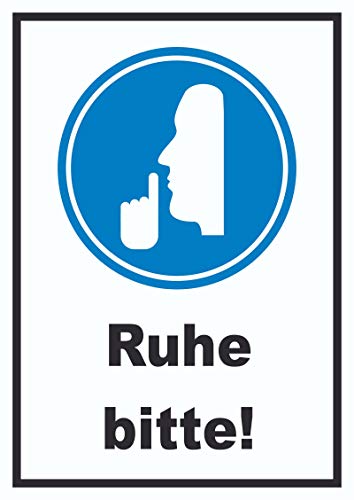 Ruhe bitte Schild A4 Rückseite selbstklebend von HB-Druck