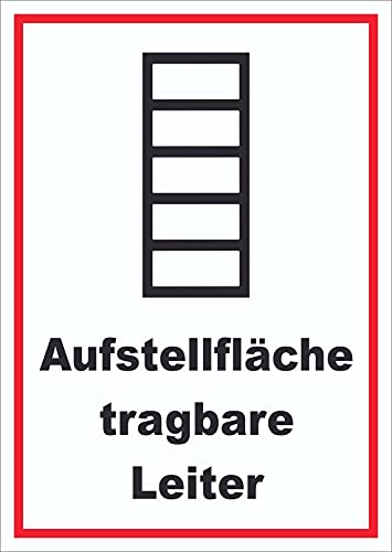 Schild Aufstellfläche tragbare Leiter A4 (210x297mm) von HB-Druck