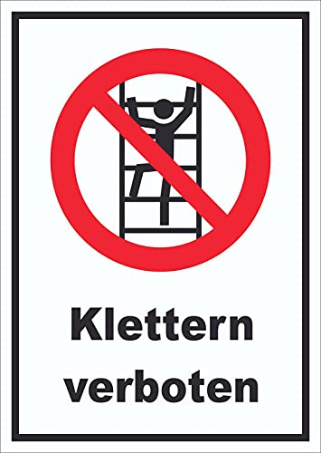 Schild Klettern verboten A3 (297x420mm) von HB-Druck