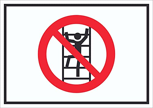 Schild Klettern verboten Symbol A3 Rückseite selbstklebend von HB-Druck