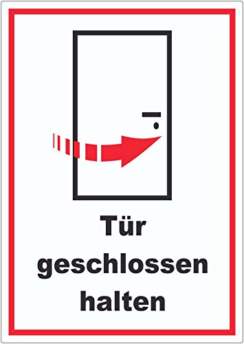 Tür geschlossen halten Aufkleber A4 (210x297mm) von HB-Druck