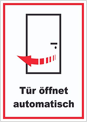 Tür öffnet automatisch Aufkleber A7 (74x105mm) von HB-Druck