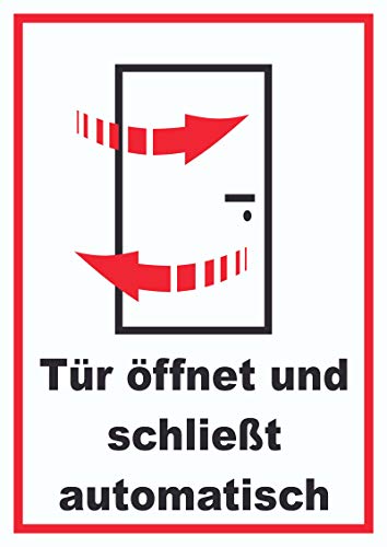 Tür öffnet und schließt automatisch Schild A4 (210x297mm) von HB-Druck