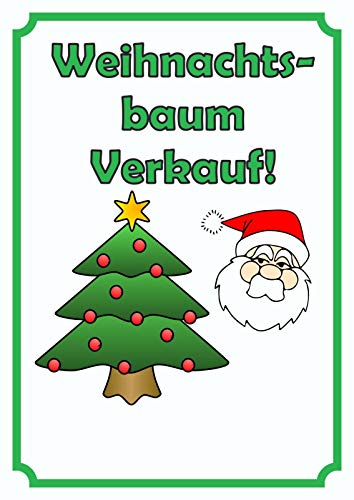 Verkaufsschild Schild Weihnachtsbaum Hochkant A3 (297x420mm) von HB-Druck