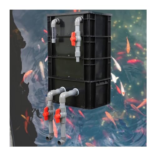 Aquarium-Filter Externer Wasserumschlagkasten, 2/3/4 Ebenen Externe Aquarium Teich Zyklus Filter Box Schwarz Mehrere Größen Keine Filter Medien(11.81x7.87x20.08in/30x20x51CM) von HBALDTEDC