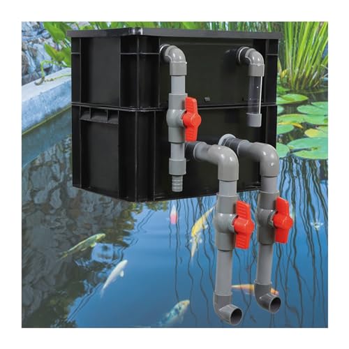Aquarium-Filter Externer Wasserumschlagkasten, 2/3/4 Ebenen Externe Aquarium Teich Zyklus Filter Box Schwarz Mehrere Größen Keine Filter Medien(15.75x11.81x13.78in/40x30x35CM) von HBALDTEDC