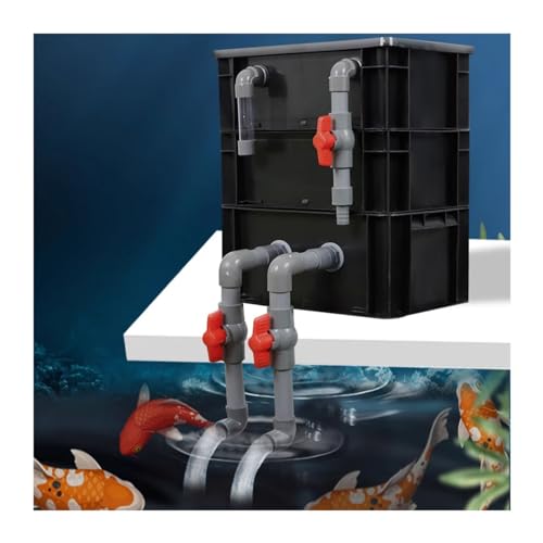 Aquarium-Filter Externer Wasserumschlagkasten, 2/3/4 Ebenen Externe Aquarium Teich Zyklus Filter Box Schwarz Mehrere Größen Keine Filter Medien(15.75x11.81x20.87in/40x30x53CM) von HBALDTEDC