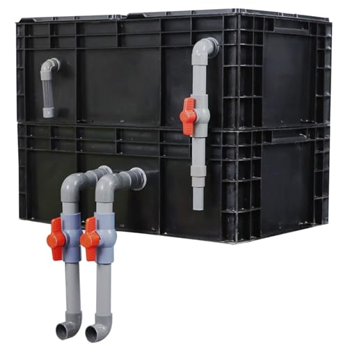 Aquarium-Filter Externer Wasserumschlagkasten, 2/3/4 Ebenen Externe Aquarium Teich Zyklus Filter Box Schwarz Mehrere Größen Keine Filter Medien(23.62x15.75x17.32in/60x40x44CM) von HBALDTEDC