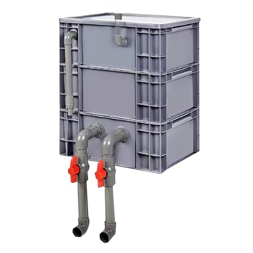 Aquarium-Filter Externer Wasserumschlagkasten, 3-lagige Filterbox for Aquarien und Teiche, Grau, mehrere Größen(40x30x51 cm) von HBALDTEDC