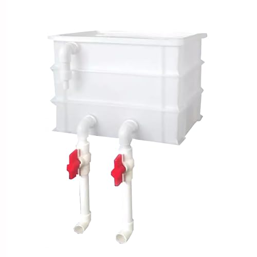 Aquarium-Filter Externer Wasserumschlagkasten, 3-stufiger Filterkasten for Aquarienteiche, Tropffilterung, mehrfarbig, 25 x 18 x 22 cm(White) von HBALDTEDC
