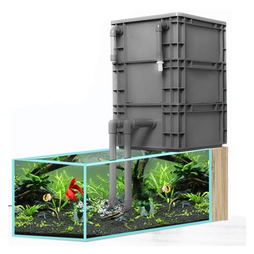 Aquarium-Filter Externer Wasserumschlagkasten, Aquarium-Filter-Kit, externer Zyklus-Filterkasten, grau, mehrere Größen(11.81x7.87x13.78in/30x20x35CM) von HBALDTEDC