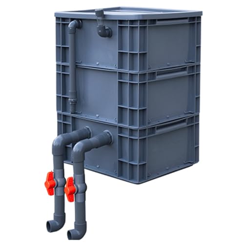 Aquarium-Filter Externer Wasserumschlagkasten, Aquarium-Filterbox ist extern mit 2-3-4 Ebenen for den Wasserkreislauf, rot, mehrere Größen(15.75x11.81x20.08in/40x30x51CM) von HBALDTEDC