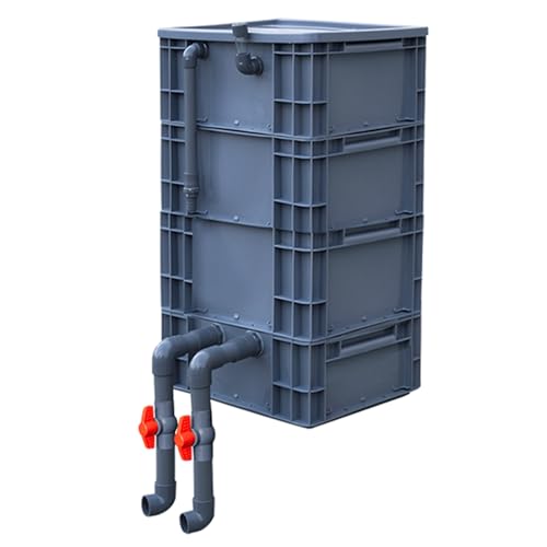 Aquarium-Filter Externer Wasserumschlagkasten, Aquarium-Filterbox ist extern mit 2-3-4 Ebenen for den Wasserkreislauf, rot, mehrere Größen(15.75x11.81x26.77in/40x30x68CM) von HBALDTEDC
