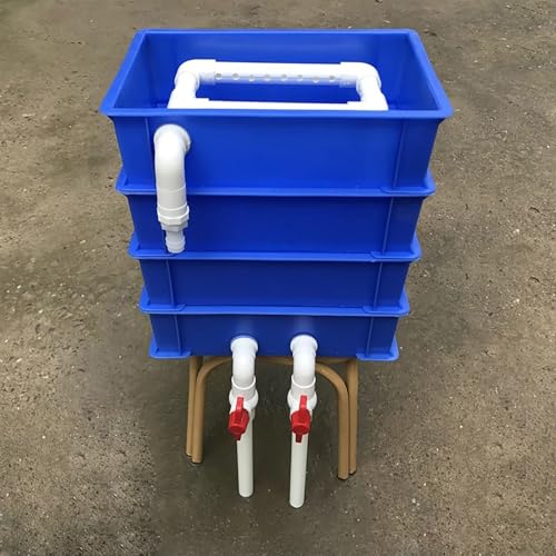 Aquarium-Filter Externer Wasserumschlagkasten, DIY-Außenfilterbox for Aquarien und Teiche mit Wasserzirkulation, blau, mehrere Größen(34.8x24.7x35.5 cm) von HBALDTEDC