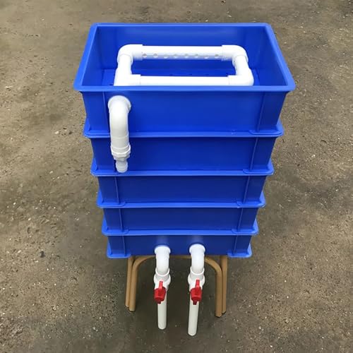 Aquarium-Filter Externer Wasserumschlagkasten, DIY-Außenfilterbox for Aquarien und Teiche mit Wasserzirkulation, blau, mehrere Größen(34.8x24.7x44 cm) von HBALDTEDC