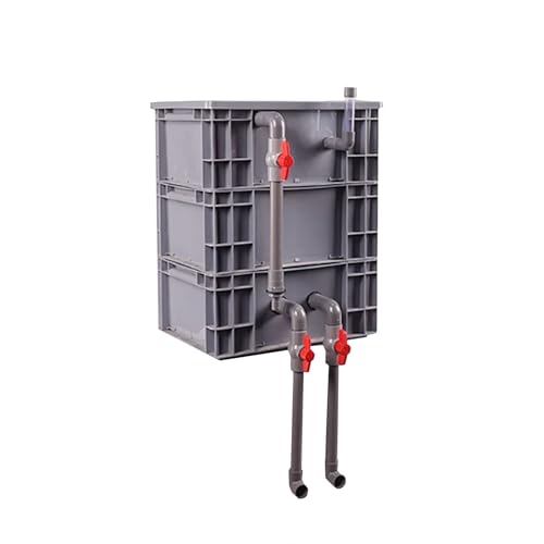 Aquarium-Filter Externer Wasserumschlagkasten, Externes 3-stufiges Tropffluss-Filtrationsset for Aquarienteiche, grau, mehrere Größen(40x51x30 cm) von HBALDTEDC
