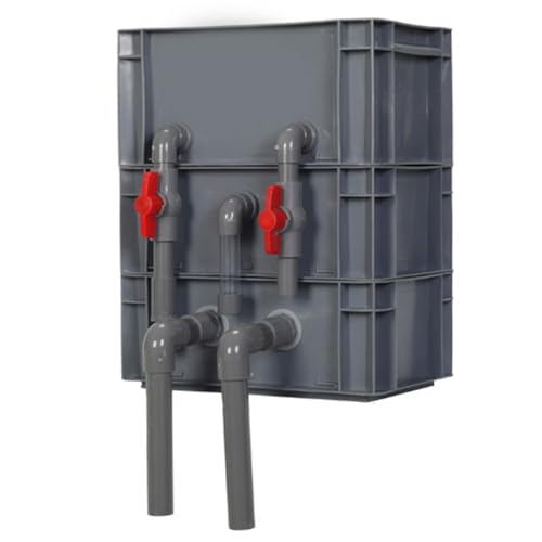 Aquarium-Filter Externer Wasserumschlagkasten, Teich und Aquarium Außenfilterkasten Mehrstufig Kein Filtermedium Mehrfarbig Mehrere Größen(Red,11.81x7.87x14.57in/30x20x37CM) von HBALDTEDC