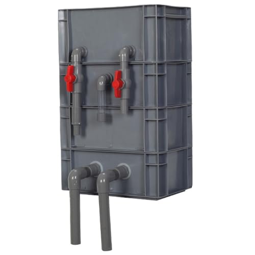 Aquarium-Filter Externer Wasserumschlagkasten, Teich und Aquarium Außenfilterkasten Mehrstufig Kein Filtermedium Mehrfarbig Mehrere Größen(Red,11.81x7.87x18.90in/30x20x48CM) von HBALDTEDC