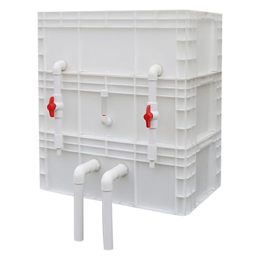 Aquarium-Filter Externer Wasserumschlagkasten, Teich und Aquarium Außenfilterkasten Mehrstufig Kein Filtermedium Mehrfarbig Mehrere Größen(White,23.62x15.75x30.31in/60x40x77CM) von HBALDTEDC