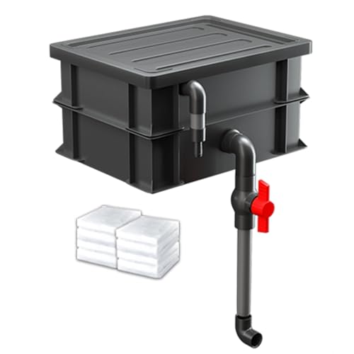 Aquarium-Filter Externer Wasserumschlagkasten, Turnover Box Aquarium Filter mit 2/3/4 Schichten for Aquarien und Teiche rot mehrere Größen(9.84x7.09x5.51in/25x18x14CM) von HBALDTEDC