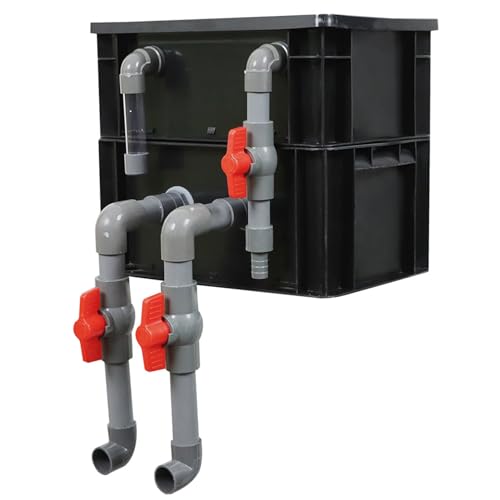 Aquarium-Filter Externer Wasserumschlagkasten, Wendekastenfilter for Aquarium und Teich, 2/3/4 Ebenen, Schwarz, mehrere Größen(11.81x7.87x10.63in/30x20x27CM) von HBALDTEDC