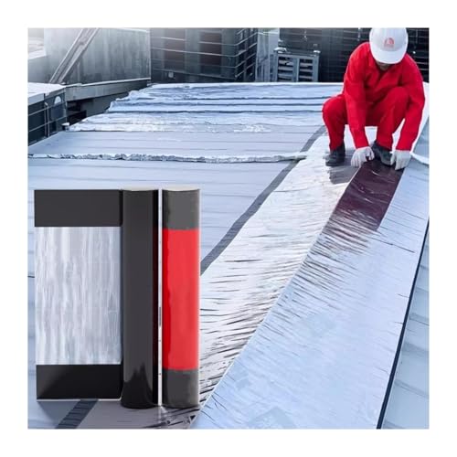 Asphalt-Bitumen-Klebeband, Selbstklebendes Asphalt-Aluminiumfolien-wasserdichtes Dachreparaturband, silberfarben, mehrere Größen(Silver-2mm,1x5M) von HBALDTEDC
