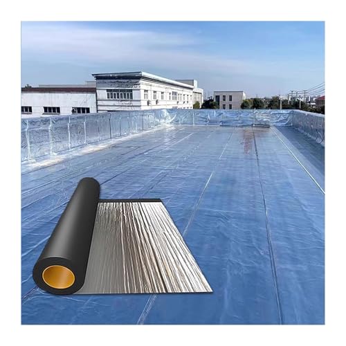 Asphalt-Bitumen-Klebeband, Selbstklebendes Asphalt-Dachreparaturband aus Aluminiumfolie, wasserdicht, silberfarben, mehrere Größen(Silver-1.5mm,1x2M) von HBALDTEDC