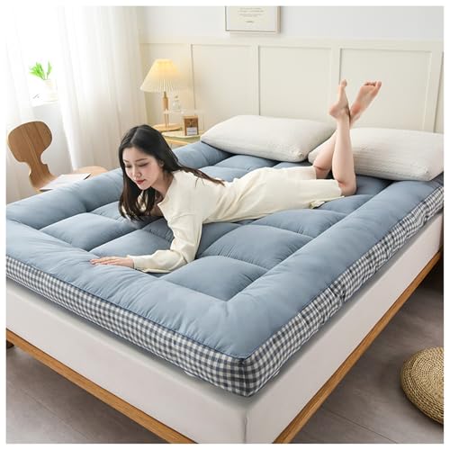 Boden Futon Matratze, Japanische Boden-Futon-Tatami-Matratze, Isomatte, Gästebett, mehrfarbig, mehrere Größen(Blue,135x200cm) von HBALDTEDC