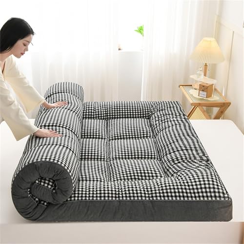 Boden Futon Matratze, Japanische Bodenmatratze Futon for Gästewohnheim Camping Faltbar Mehrfarbig Mehrere Größen(Grey,80x200cm) von HBALDTEDC
