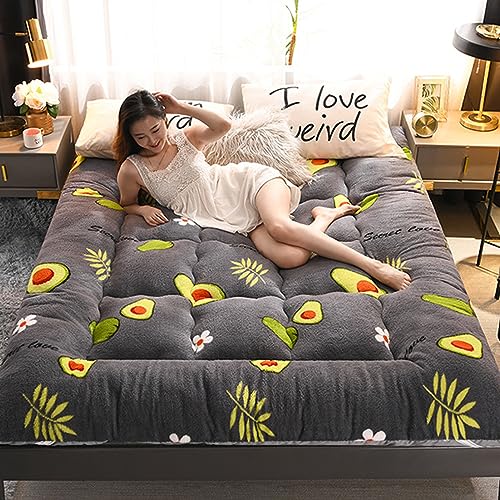 Boden Futon Matratze, Japanische Futon-Matratze, 4,3 Zoll, dicke Boden-Tatami-Matte, mehrfarbig, mehrere Größen(Avocado,Double) von HBALDTEDC