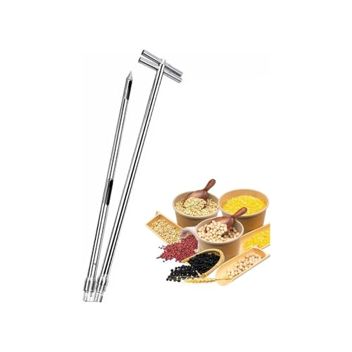 Boden-Korn-Probenehmer, Edelstahl Getreide Pulver Zement Dünger Probenahme Sonde Silber Mehrere Größen(38mm x 2.5m/1.5x 98.4inch) von HBALDTEDC