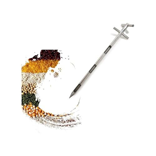 Boden-Korn-Probenehmer, Edelstahl-Probenahmesonde for körnige Materialien 19–38 mm 1–1,5 m mit drehbarem Griff(32mm,L:1.5m/4.9ft) von HBALDTEDC