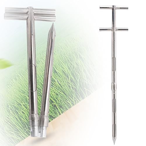 Boden-Korn-Probenehmer, Faltbarer Getreidepulver-Probenehmer mit drehbarer Sonde aus Edelstahl mit Doppelgriff, 1,5–4 m(2m (6.5ft)) von HBALDTEDC