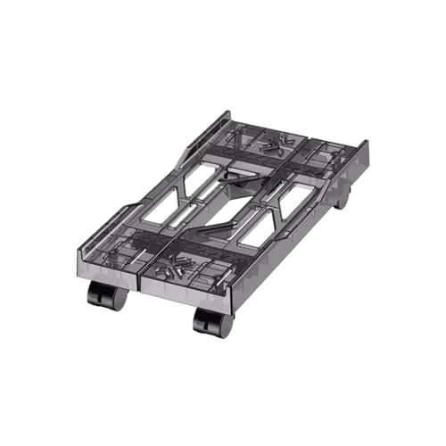 Computer CPU Tower Stand Trolley， PC-Ständer mit 4 Lenkrollen und Breitenverstellung for die meisten PCs, mehrfarbig(Black) von HBALDTEDC