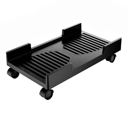 Computer CPU Tower Stand Trolley, PC-Tower-Ständer mit 4 Rädern Schwarz 46x26,5x6cm Computer CPU Tower Stand Trolley, PC-Tower-Ständer mit 4 Rädern Schwarz 46x26,5x6cm von HBALDTEDC