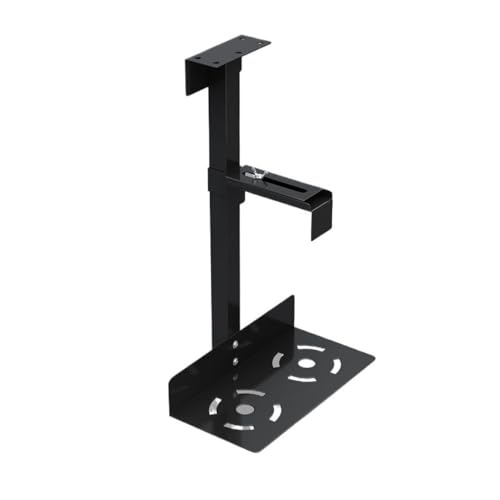 Computer CPU Tower Stand Trolley， Verstellbarer CPU-Tower-Ständer for die Untertisch- und Wandmontage in Schwarz und Weiß(Black) von HBALDTEDC