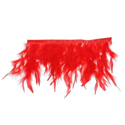 Craft Bunte Federn, Bastelfedern Mehrfarbig(Red) von HBALDTEDC