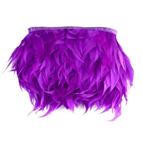 Craft Bunte Federn, Bastelfedern Multicolor 1 Meter(Purple) von HBALDTEDC