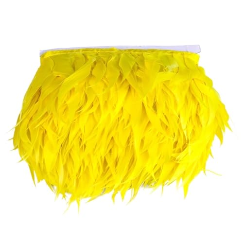 Craft Bunte Federn, Bastelfedern Multicolor 1 Meter(Yellow) von HBALDTEDC