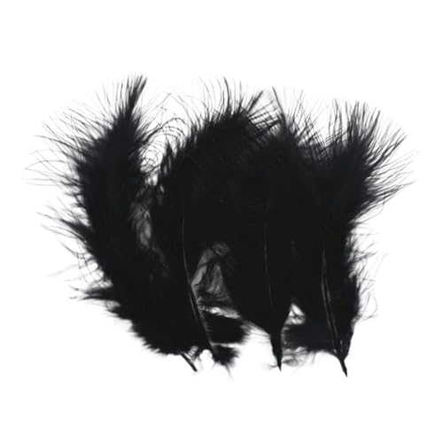 Craft Bunte Federn, Bastelfedern for Schmuck, Bastelzubehör, 20er- oder 100er-Pack, mehrfarbig, 10–15 Zentimeter(Black,100 Pcs) von HBALDTEDC