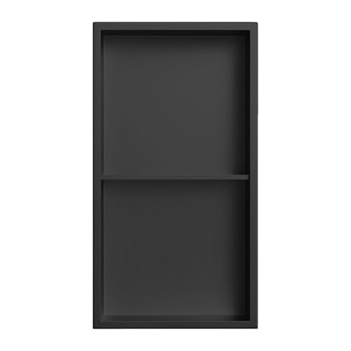 Einbauregal Dusche Nische Alcove， Edelstahl Dusche Nische Einbau Doppel Regal for Badezimmer Multicolor 27,6x11x4,9 in(Black) von HBALDTEDC