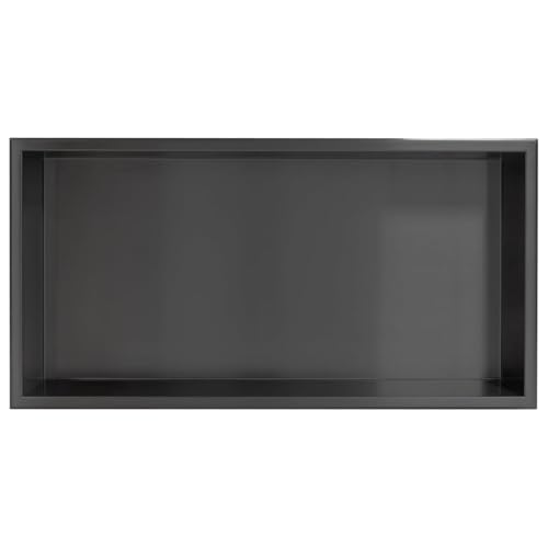 Einbauregal Dusche Nische Alcove， Einbau-Duschnische aus Edelstahl, mehrere Größen, mehrfarbig(B,72x32cm) von HBALDTEDC