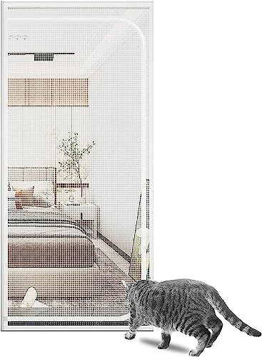 Fliegengitter Türen Netze Mesh, Moskito-Haustier-Bildschirmtür mit Reißverschluss for Fenster, Türen und Balkone, mehrere Größen(B,85x210cm) von HBALDTEDC