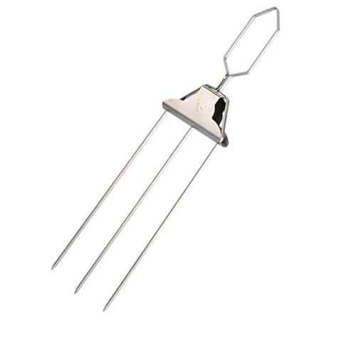 Grill Netz Rack Korb Barbecue， Edelstahl Grill Mesh BBQ Spieße 3-Pack for Fleisch Gemüse Obst Wiederverwendbare 3-Headed(Barbecue Fork a) von HBALDTEDC
