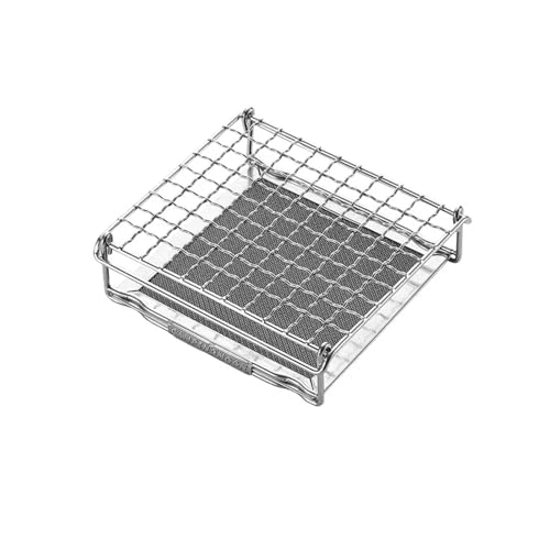 Grill Netz Rack Korb Barbecue， Edelstahl Reusable Folding BBQ Grill Mesh for Kleine Gas Öfen Camping(S) von HBALDTEDC