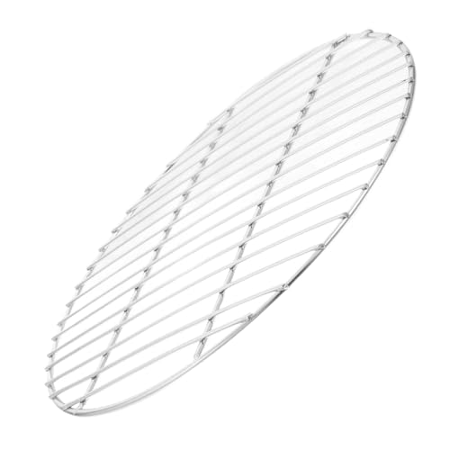 Grill Netz Rack Korb Barbecue， Rundes BBQ-Grill-Ineinander greifen-Silber 26x26cm for Gas-elektrische Grills von HBALDTEDC